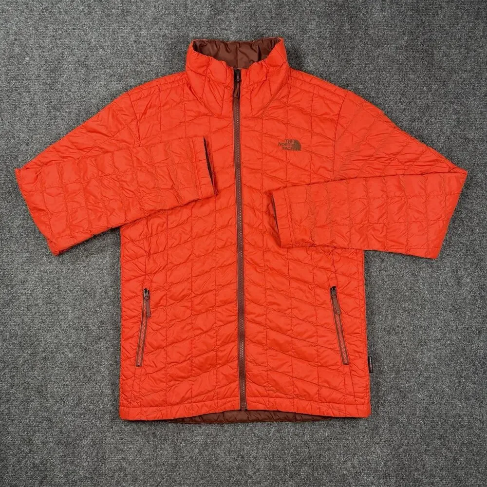 The North Face ThermoBall Men’s Small Bright Orange Insulated Full Zip Jacket